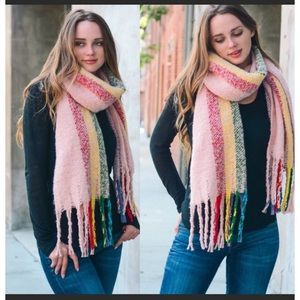 SALE GORGEOUS RAINBOW TASSEL SCARF
